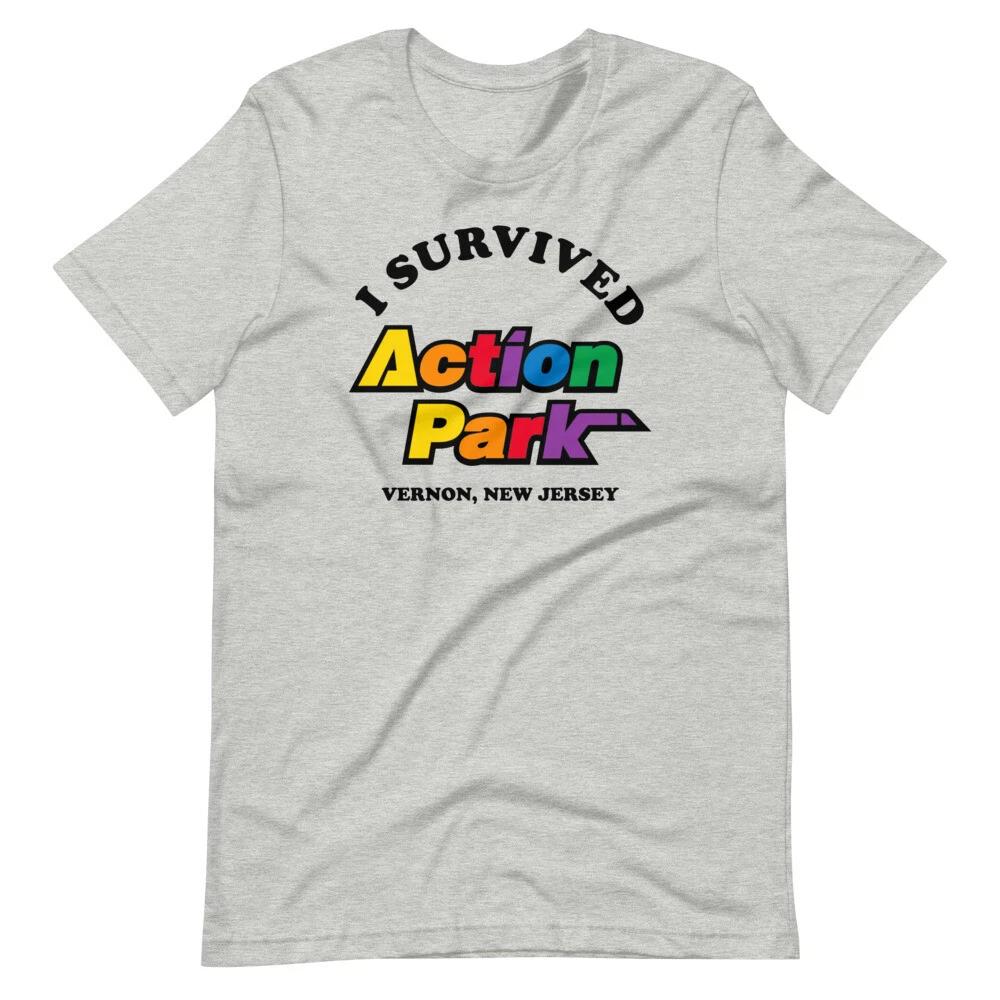 I SURVIVED ACTION PARK Vernon New Jersey Amusement Short-Sleeve Unisex T-Shirt 4XL
I SURVIVED ACTION PARK Vernon New Jersey Amusement Short-Sleeve Unisex T-Shirt 4XL