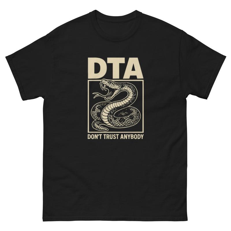DTA Don t Trust Anybody Unisex Heavy Cotton T-shirt, Texas Rattlesnake Tee S
DTA Don t Trust Anybody Unisex Heavy Cotton T-shirt, Texas Rattlesnake Tee S