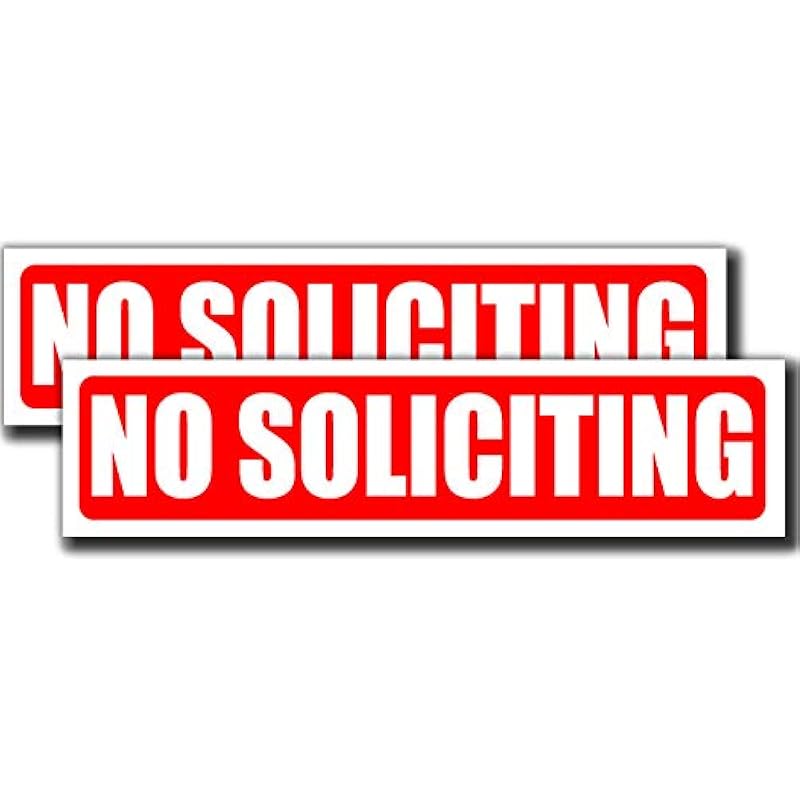 No Soliciting Stickers (Two Pack) | Peel and Stick Decal Signs for Door or Window | (3inches) Perfect for House Home Office or Business 2pcs
No Soliciting Stickers (Two Pack) | Peel and Stick Decal Signs for Door or Window | (3inches) Perfect for House Home Office or Business 2pcs