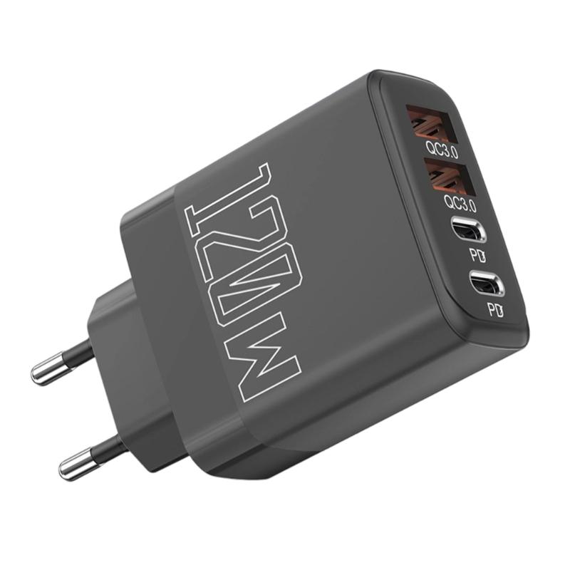 120 Вт Подвійний PD Подвійний USB-порт Блок швидкої зарядки Тип EU-вилки USB-зарядний пристрій для стіни для телефону Планшета Швидкий адаптер живлення
120 Вт Подвійний PD Подвійний USB-порт Блок швидкої зарядки Тип EU-вилки USB-зарядний пристрій для стіни для телефону Планшета Швидкий адаптер живлення