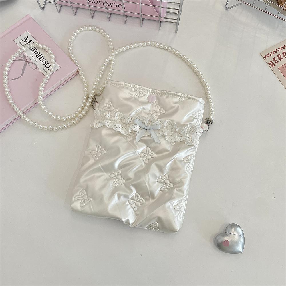 Bow Lace Women s Small Shoulder Bags Sweet Female Phe Purse Crossbody Bag Casual Pearl Chain Ladies Makeup Case Pouch Handbags
Bow Lace Women s Small Shoulder Bags Sweet Female Phe Purse Crossbody Bag Casual Pearl Chain Ladies Makeup Case Pouch Handbags