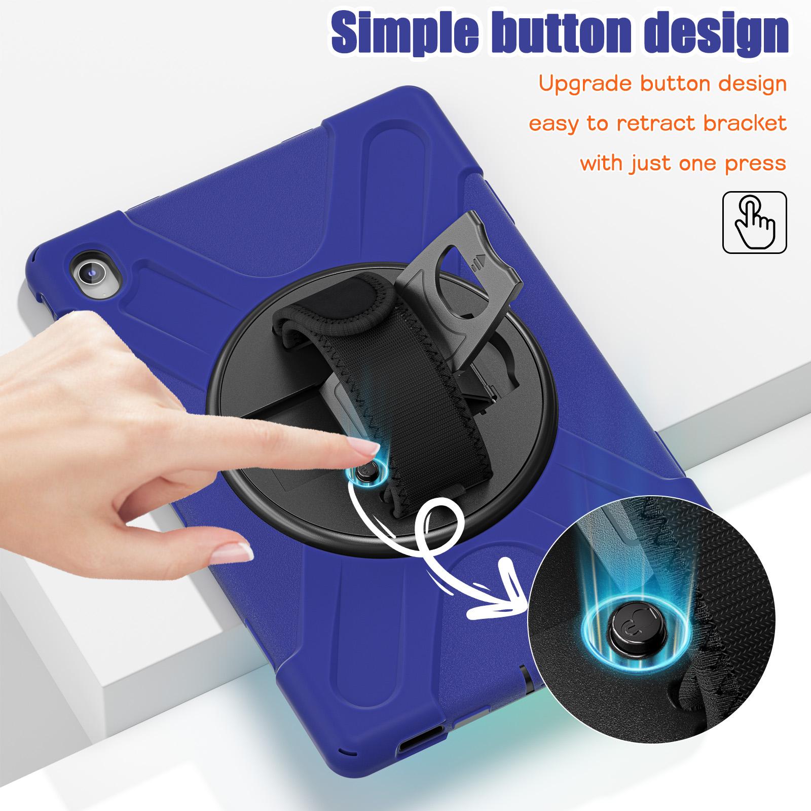 For Samsung Galaxy Tab S10 FE+ SM-X620/SM-X626B Case Rotary Kickstand PC+Silicone Hand Strap Tablet Cover Blue
For Samsung Galaxy Tab S10 FE+ SM-X620/SM-X626B Case Rotary Kickstand PC+Silicone Hand Strap Tablet Cover Blue