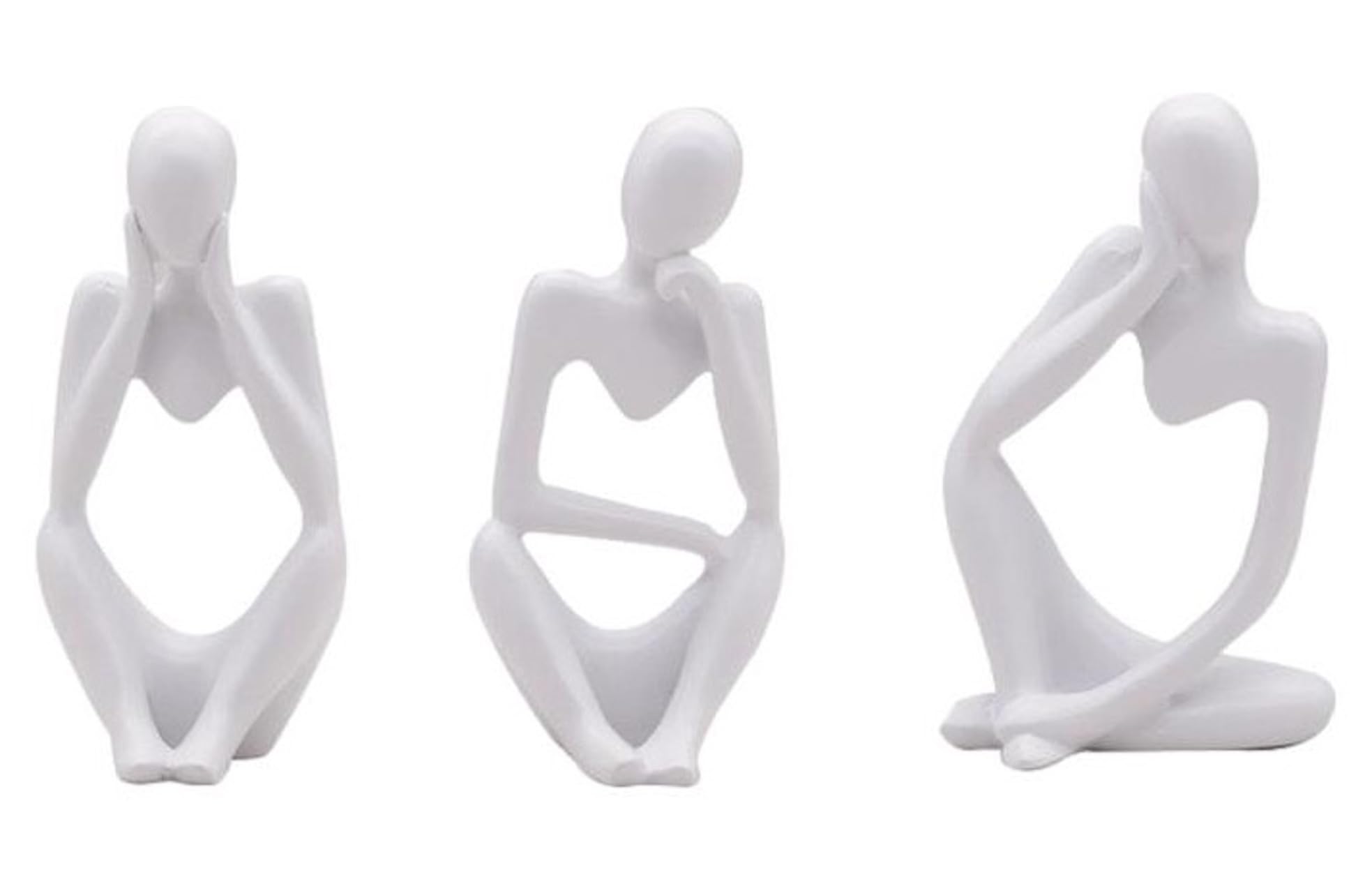 Queen-b Thinker Figurine, Set of 3, Modern Art Sculpture, Nordic Style Decor, Stylish Entryway, Living Room, Bookshelf, Tabletop Ornament (White)
Queen-b Thinker Figurine, Set of 3, Modern Art Sculpture, Nordic Style Decor, Stylish Entryway, Living Room, Bookshelf, Tabletop Ornament (White)