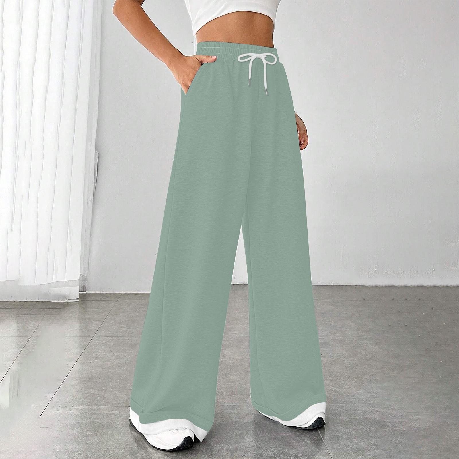 Жіночі модні вільні шнурки із закритою талією, однотонні повсякденні спортивні штани. Повсякденні штани L зелений
Жіночі модні вільні шнурки із закритою талією, однотонні повсякденні спортивні штани. Повсякденні штани L зелений