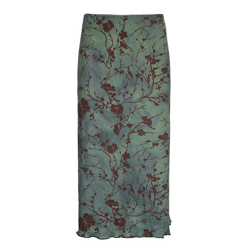 Women American Retro Print Bodycon Midi High Waist Slim Casual Skirt S зелёный
Women American Retro Print Bodycon Midi High Waist Slim Casual Skirt S зелёный