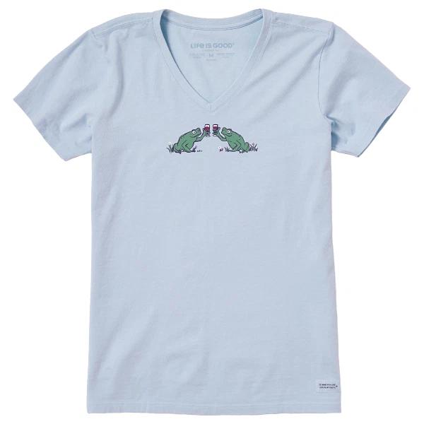 Life is Good. Women s Frog Cheers Short Sleeve Crusher-LITE Vee, Glacier Blue XL
Life is Good. Women s Frog Cheers Short Sleeve Crusher-LITE Vee, Glacier Blue XL