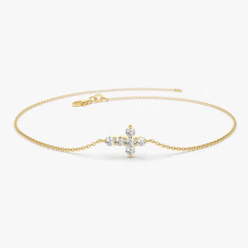 Anziw 925 Sterling Silver Cross Bracelet Certified 2.5mm D Color Moissanite Bracelet for Women Men Jewelry Adjustable Chain Gift 16.5-21.5cm&2.5mm moissanite
Anziw 925 Sterling Silver Cross Bracelet Certified 2.5mm D Color Moissanite Bracelet for Women Men Jewelry Adjustable Chain Gift 16.5-21.5cm&2.5mm moissanite