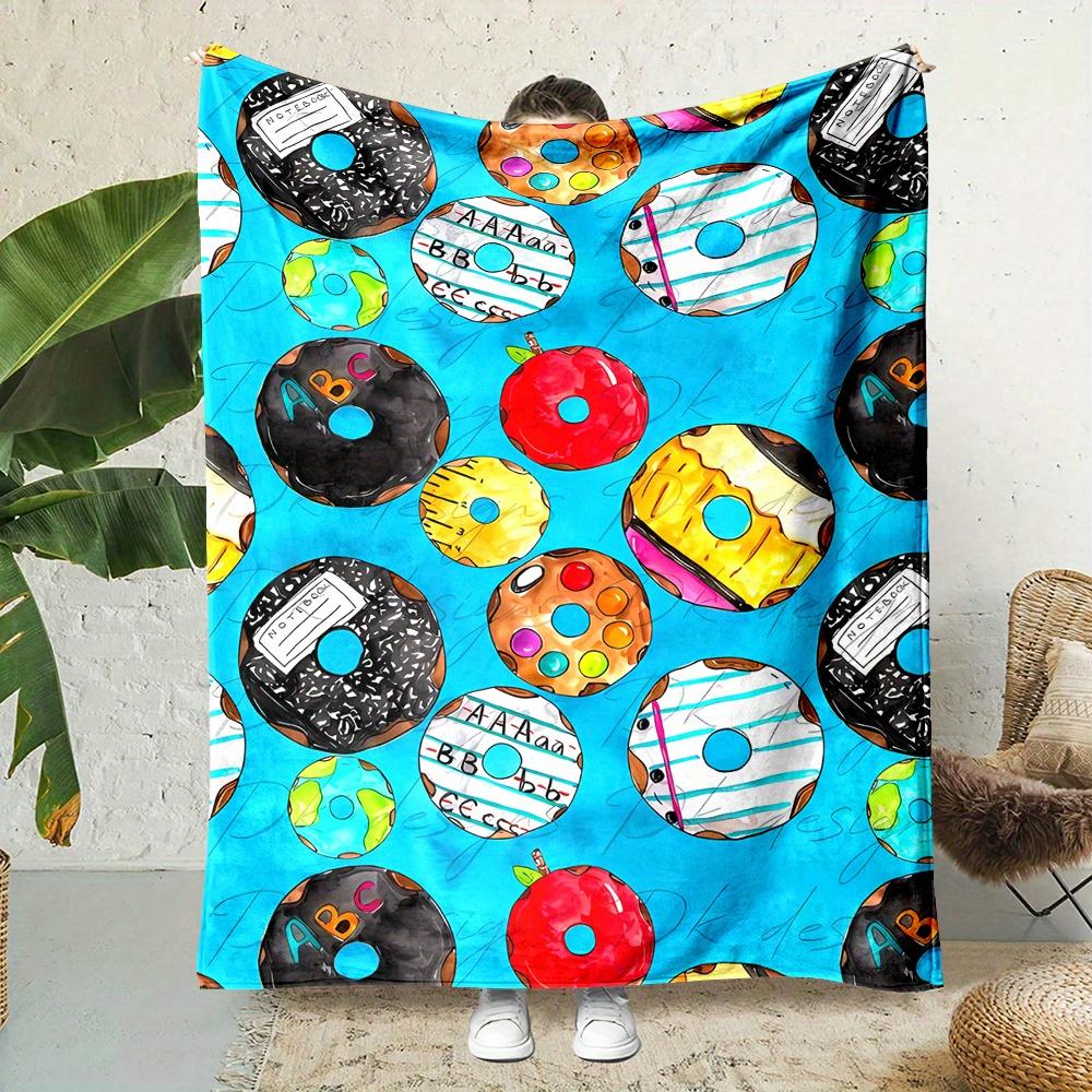 Sweet Donut Print Throw Blanket Reversible Flannel for AllSeason Comfort Snack Lover Gifts Cozy Indulgence 75x100cm
Sweet Donut Print Throw Blanket Reversible Flannel for AllSeason Comfort Snack Lover Gifts Cozy Indulgence 75x100cm