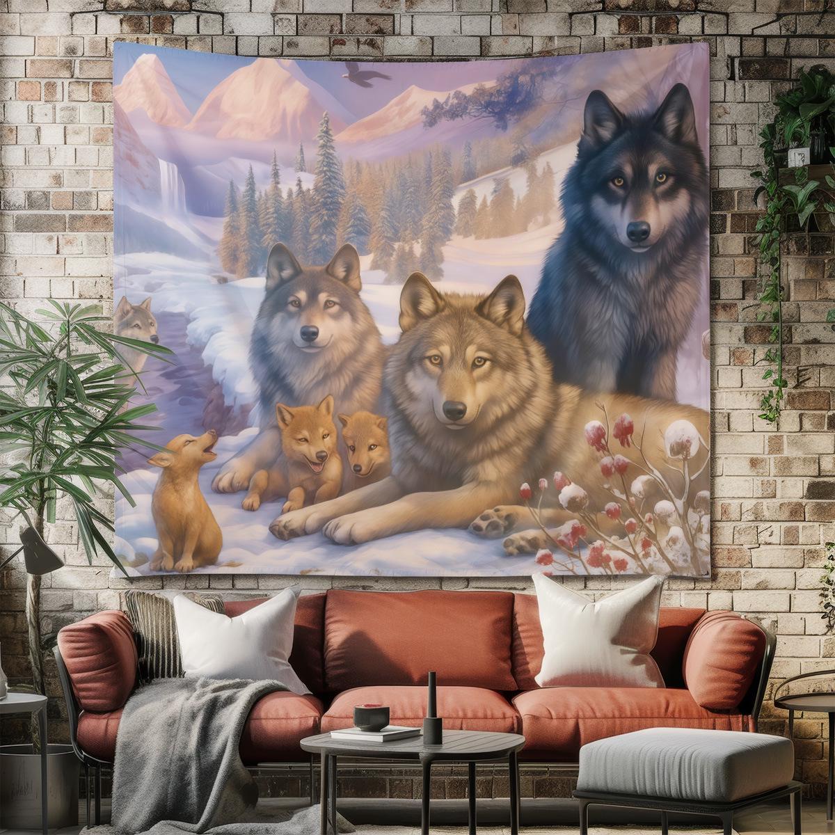 3D Wolf Pack Tapestry: Digital Print Wall Hanging for Room or Bedside Decor 70x100
3D Wolf Pack Tapestry: Digital Print Wall Hanging for Room or Bedside Decor 70x100