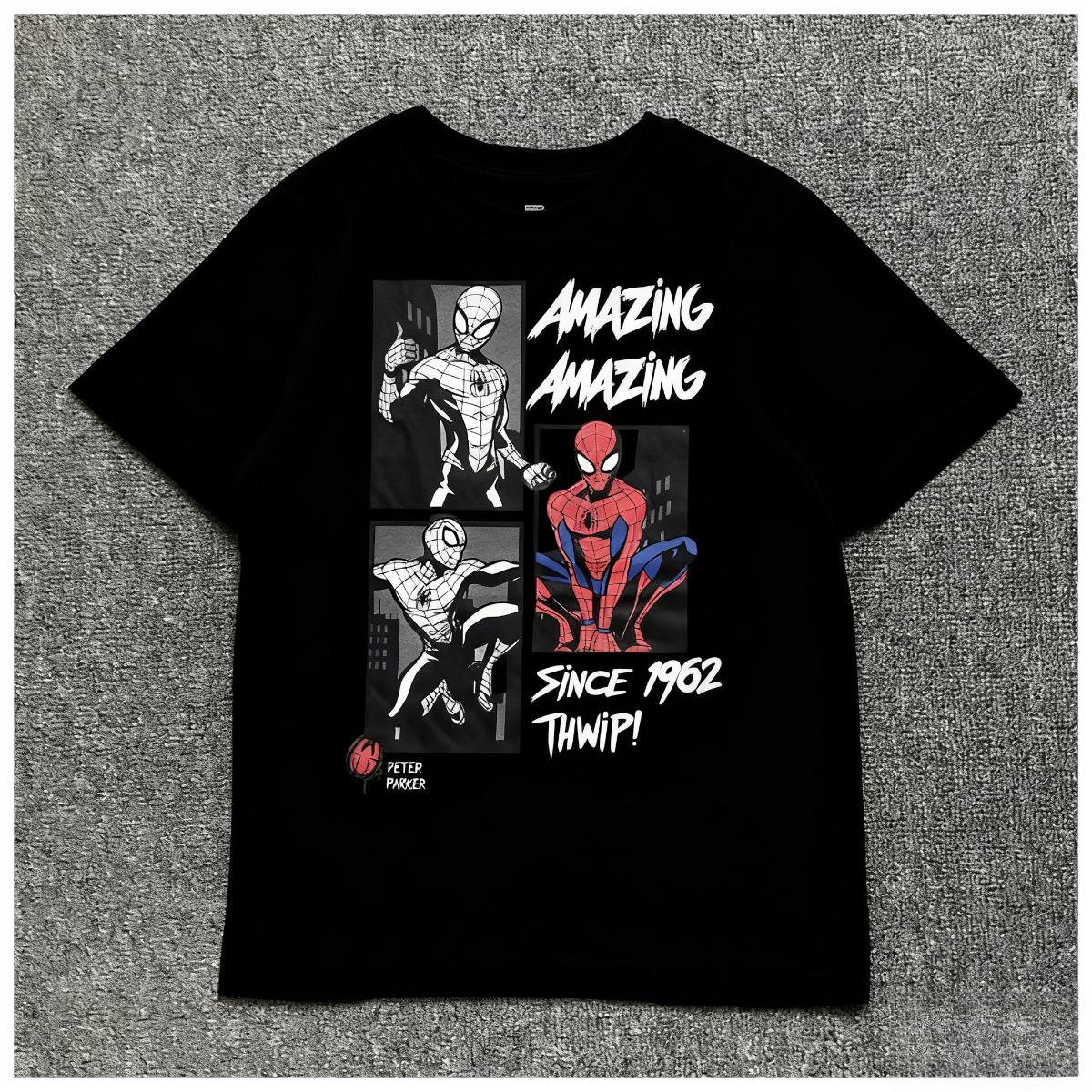 Avengers League SpiderUnisex Cartoon Print Unisexs and WOMENs Fashion Pure Cotton ShortSleeved TShirt Marvel Hero TShirt M
Avengers League SpiderUnisex Cartoon Print Unisexs and WOMENs Fashion Pure Cotton ShortSleeved TShirt Marvel Hero TShirt M
