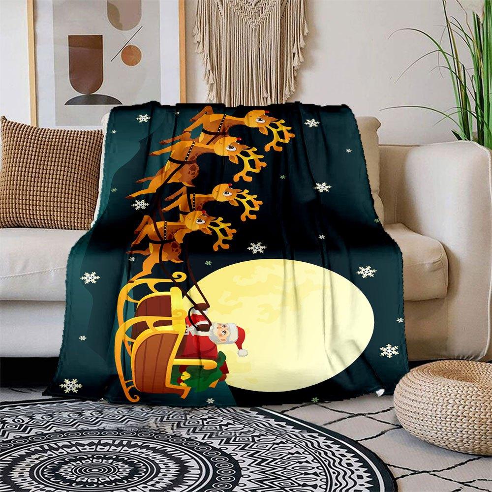 Christmas Santa Claus Reindeer Snow Sleigh DecorationBlanket Flannel Throw Blanket for Sofa, Bed, Travel, Camping, Office, Couch, Chair, And 150x180cm
Christmas Santa Claus Reindeer Snow Sleigh DecorationBlanket Flannel Throw Blanket for Sofa, Bed, Travel, Camping, Office, Couch, Chair, And 150x180cm