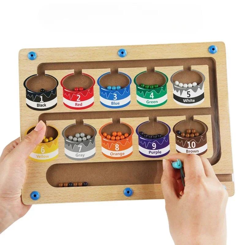 Montessori Toy for Kids Magnetic Pen Moving Ball Game Color Sorting Counting Board Fine Motor Training Sensory Educational Toys
Montessori Toy for Kids Magnetic Pen Moving Ball Game Color Sorting Counting Board Fine Motor Training Sensory Educational Toys
