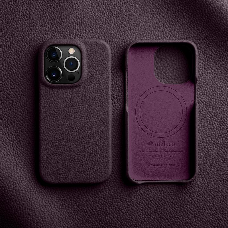 MELKCO For iPhone 14 Pro Max Magnetic Protective Case Genuine Cow Leather Coated PC Phone Cover Purple
MELKCO For iPhone 14 Pro Max Magnetic Protective Case Genuine Cow Leather Coated PC Phone Cover Purple