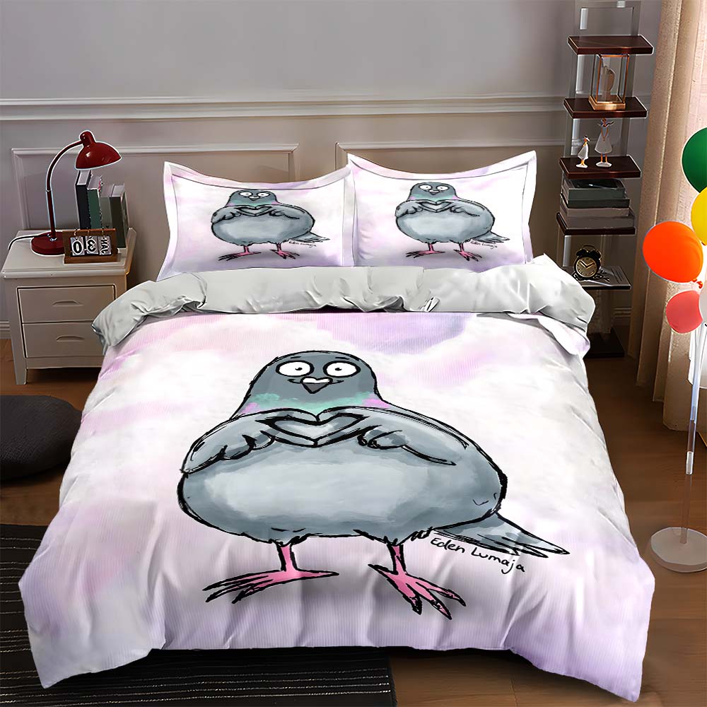 Pigeon, cartoon, heart. Bedding Duvet cover sets Duvet covers Pillowcases gifts (1 * Duvet Cover 2 * Pillowcases, without duvet insert) 135x200cm
Pigeon, cartoon, heart. Bedding Duvet cover sets Duvet covers Pillowcases gifts (1 * Duvet Cover 2 * Pillowcases, without duvet insert) 135x200cm