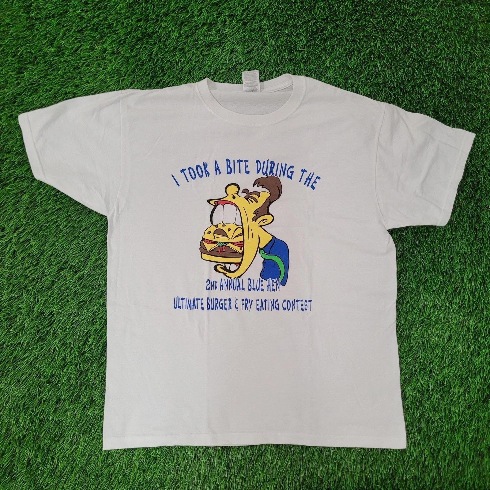 Vintage Funny Eating Contest Shirt Large 22x27 Crop Y2K Gluttony Mukbang 4XL
Vintage Funny Eating Contest Shirt Large 22x27 Crop Y2K Gluttony Mukbang 4XL