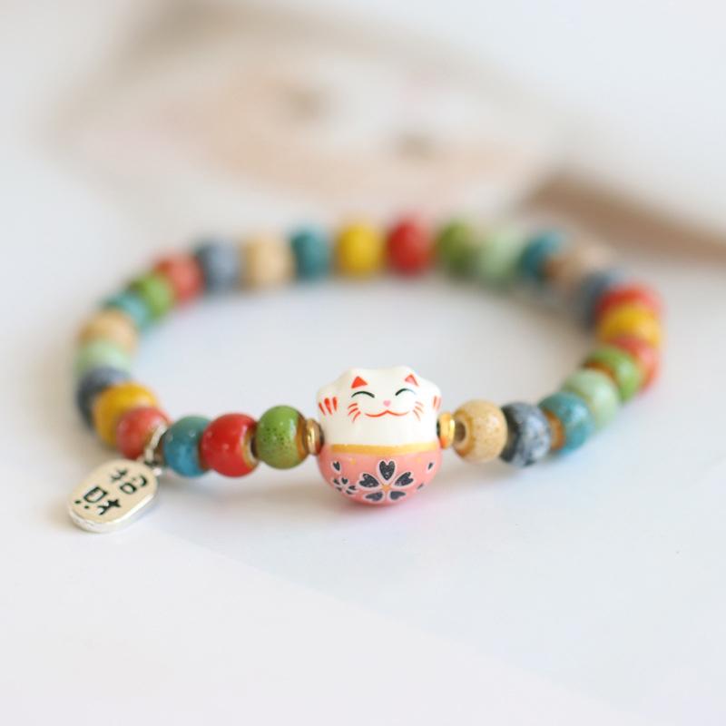 Милый браслет Lucky Cat для девочек, регулируемые цветные браслеты из бисера
Милый браслет Lucky Cat для девочек, регулируемые цветные браслеты из бисера