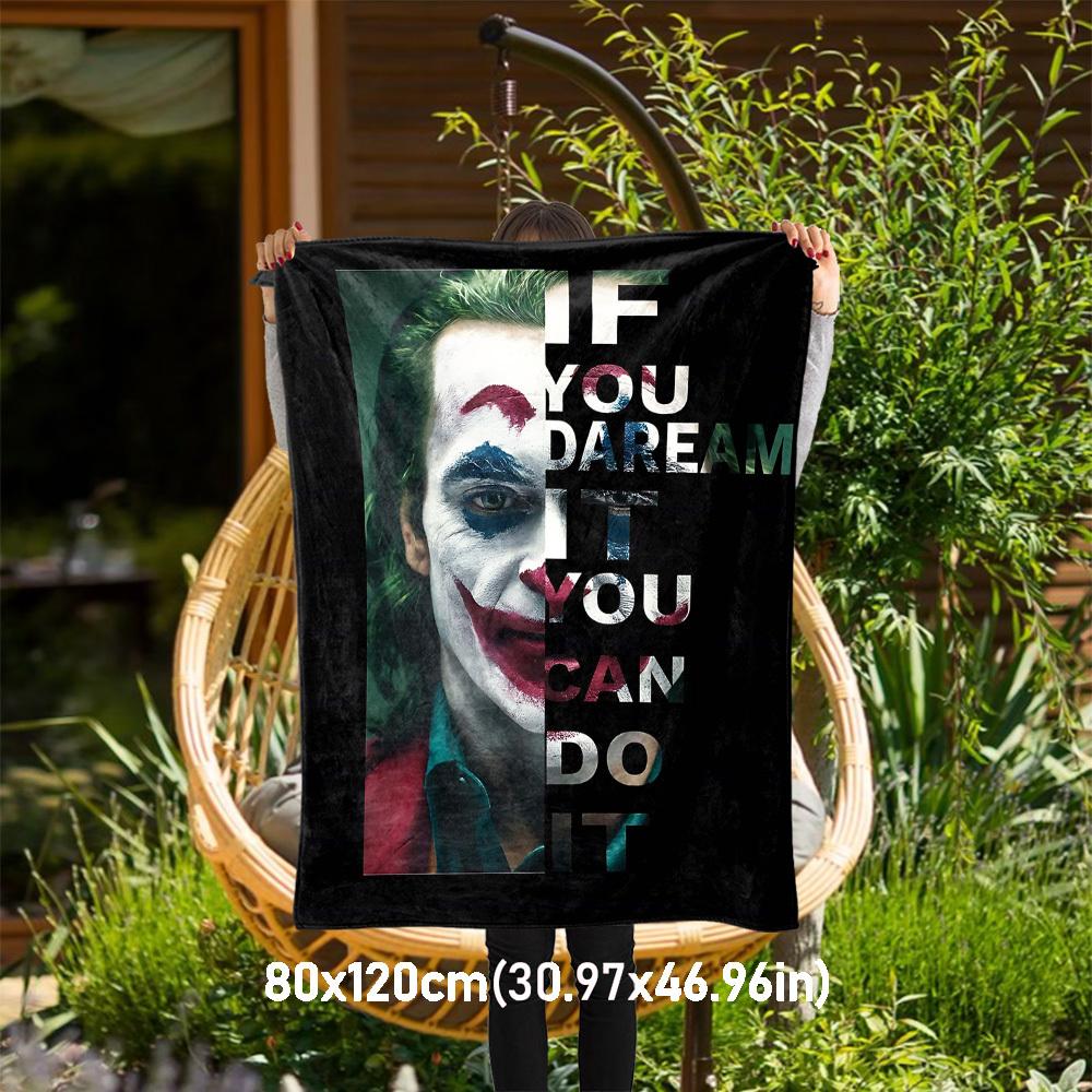 1PC Joker If You Dream It You Can Do It Outdoor Flannel Blanket Soft Plush Decor for Picnics, camping,Bedroom, Playroom, Office1143A 80x120cm(31x47inch)
1PC Joker If You Dream It You Can Do It Outdoor Flannel Blanket Soft Plush Decor for Picnics, camping,Bedroom, Playroom, Office1143A 80x120cm(31x47inch)