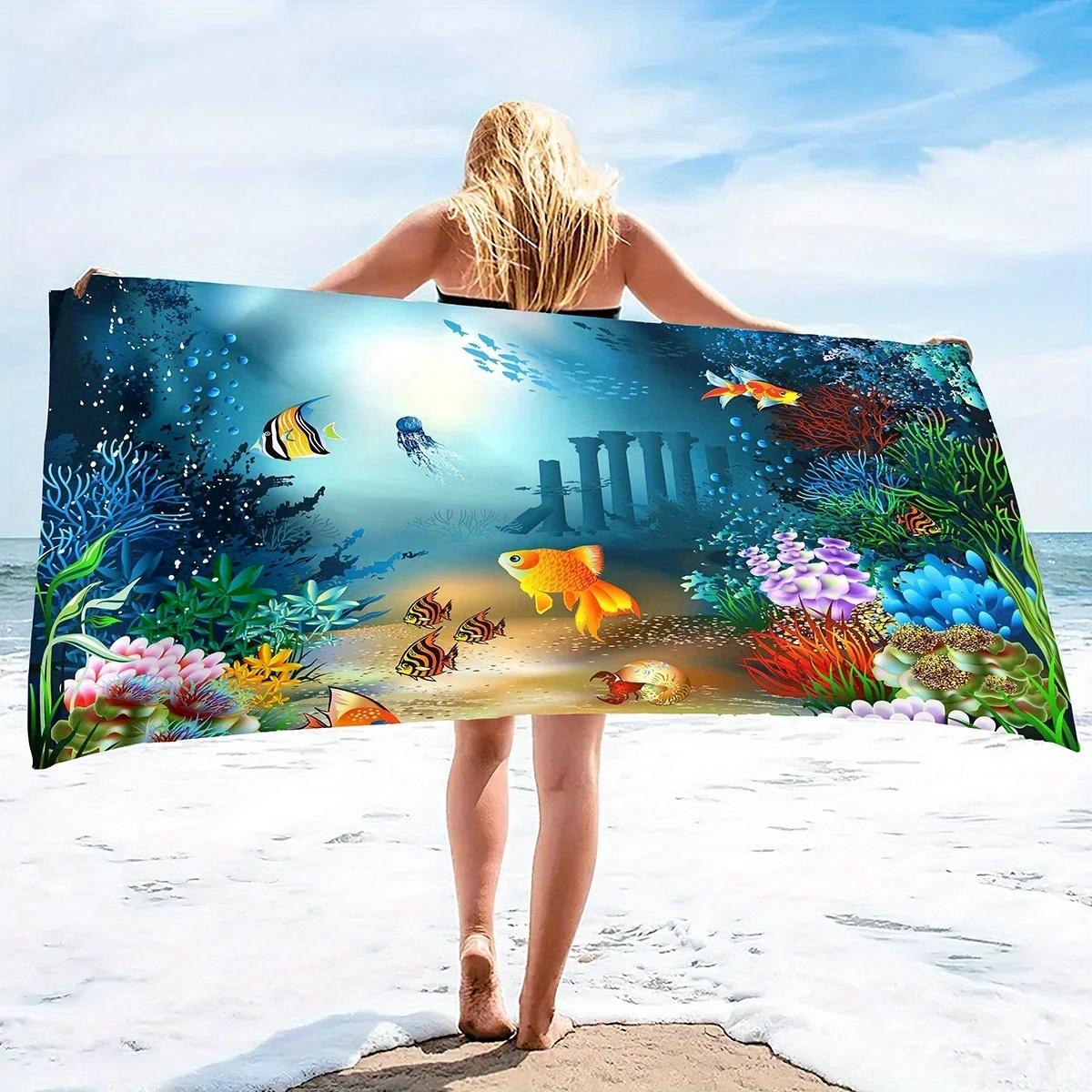 Beach towel underwater seascape print pattern sunscreen windproof suitable for swimming pool camping travel blanket W40*H60(CM)
Beach towel underwater seascape print pattern sunscreen windproof suitable for swimming pool camping travel blanket W40*H60(CM)