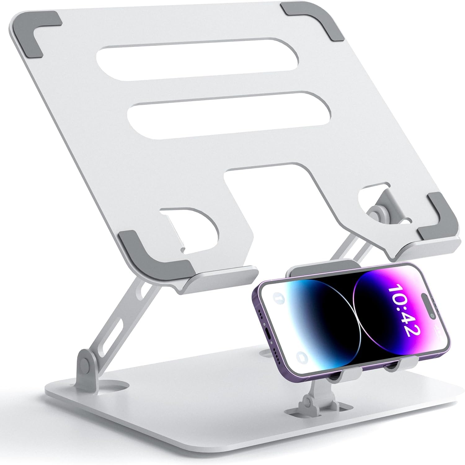 Laptop Stand with Smartphone Infinitely Adjustable Height Heat Dissipation Ergonomic Design for Posture Compatible with Up to inches Stand, Foldable,
Laptop Stand with Smartphone Infinitely Adjustable Height Heat Dissipation Ergonomic Design for Posture Compatible with Up to inches Stand, Foldable,