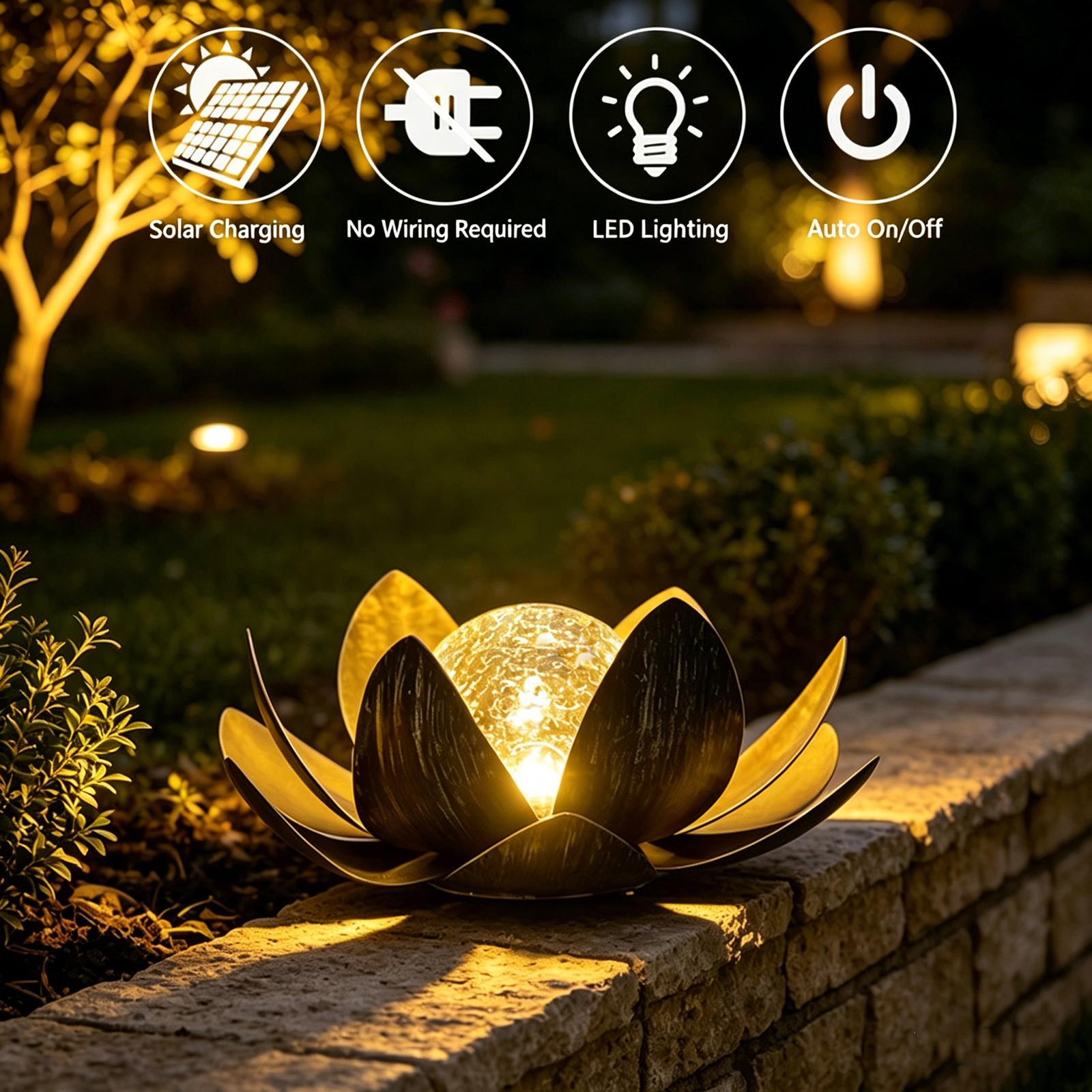 Iron Crackled Glass Ball Solar Lamp For Courtyard Garden Villa Home Decoration Night Light Ambient Light One Size
Iron Crackled Glass Ball Solar Lamp For Courtyard Garden Villa Home Decoration Night Light Ambient Light One Size