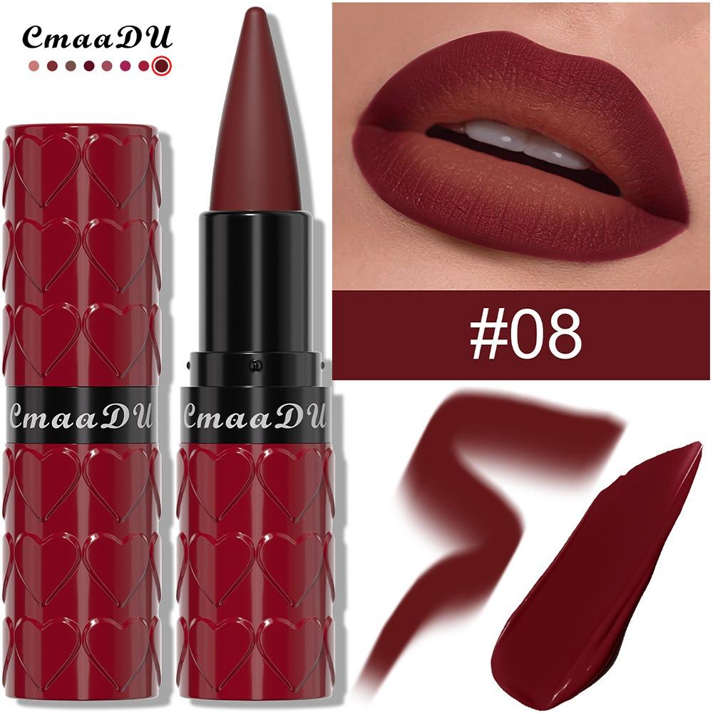 New Velvet Matte Lipstick Pencil Waterproof Lasting Sexy Nude Red Brown Lipstick Non-sticky Cup Solid Lip Gloss Lip Liner Makeup
New Velvet Matte Lipstick Pencil Waterproof Lasting Sexy Nude Red Brown Lipstick Non-sticky Cup Solid Lip Gloss Lip Liner Makeup