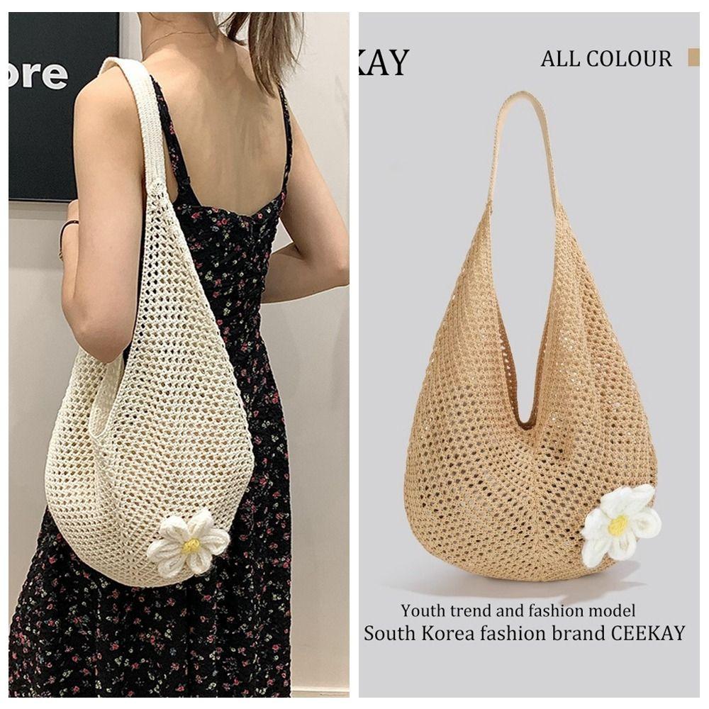 Hollow Out Weave Straw Bag Bohemian Style Hollow Tote Bag Casual Beach Bag Vacation білий
Hollow Out Weave Straw Bag Bohemian Style Hollow Tote Bag Casual Beach Bag Vacation білий