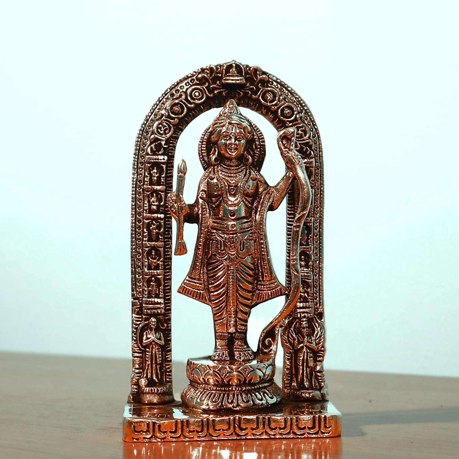Shree Ram Ji Brass Idol, Antique Finish, Inspired By Ayodhya Ram Mandir - 16 Cm
Shree Ram Ji Brass Idol, Antique Finish, Inspired By Ayodhya Ram Mandir - 16 Cm