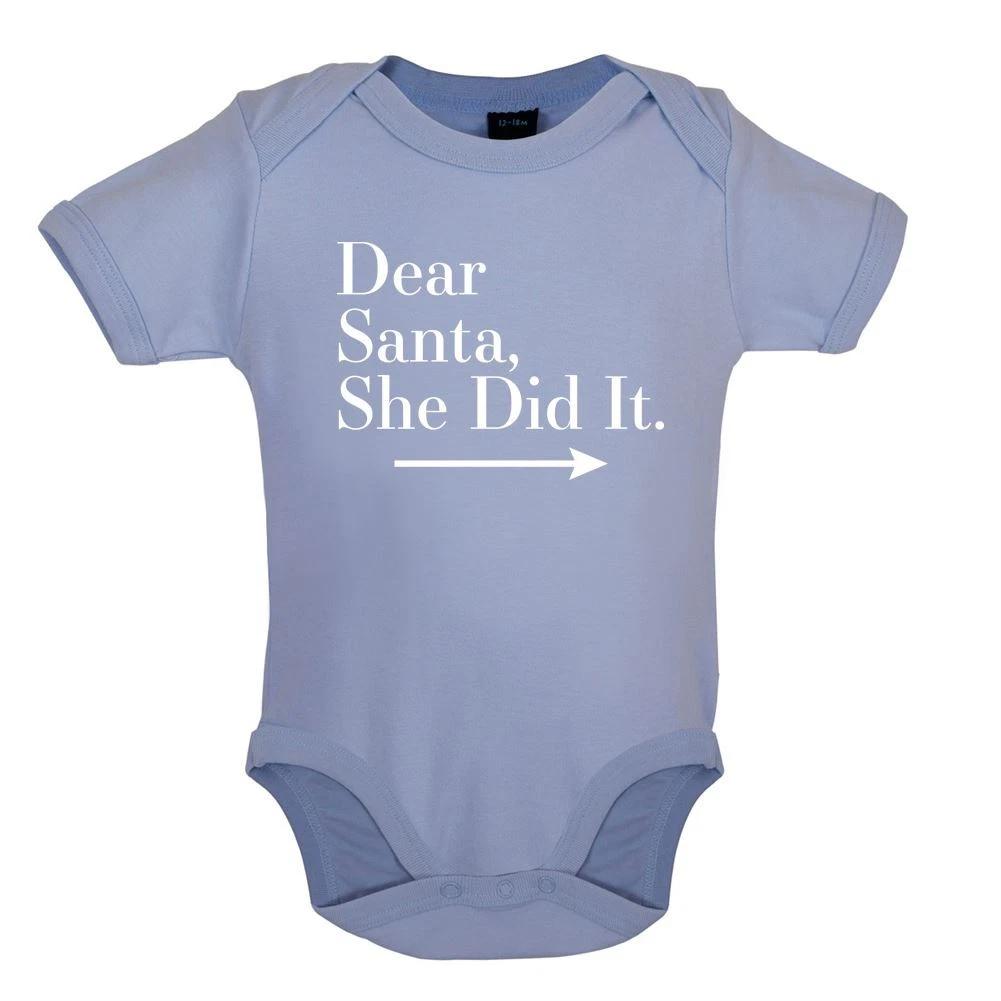 Dear Santa, She Did It - Baby Kids Boys Girls Unisex T-Shirt / Babygrow - Christmas Xmas Secret Funny 140
Dear Santa, She Did It - Baby Kids Boys Girls Unisex T-Shirt / Babygrow - Christmas Xmas Secret Funny 140