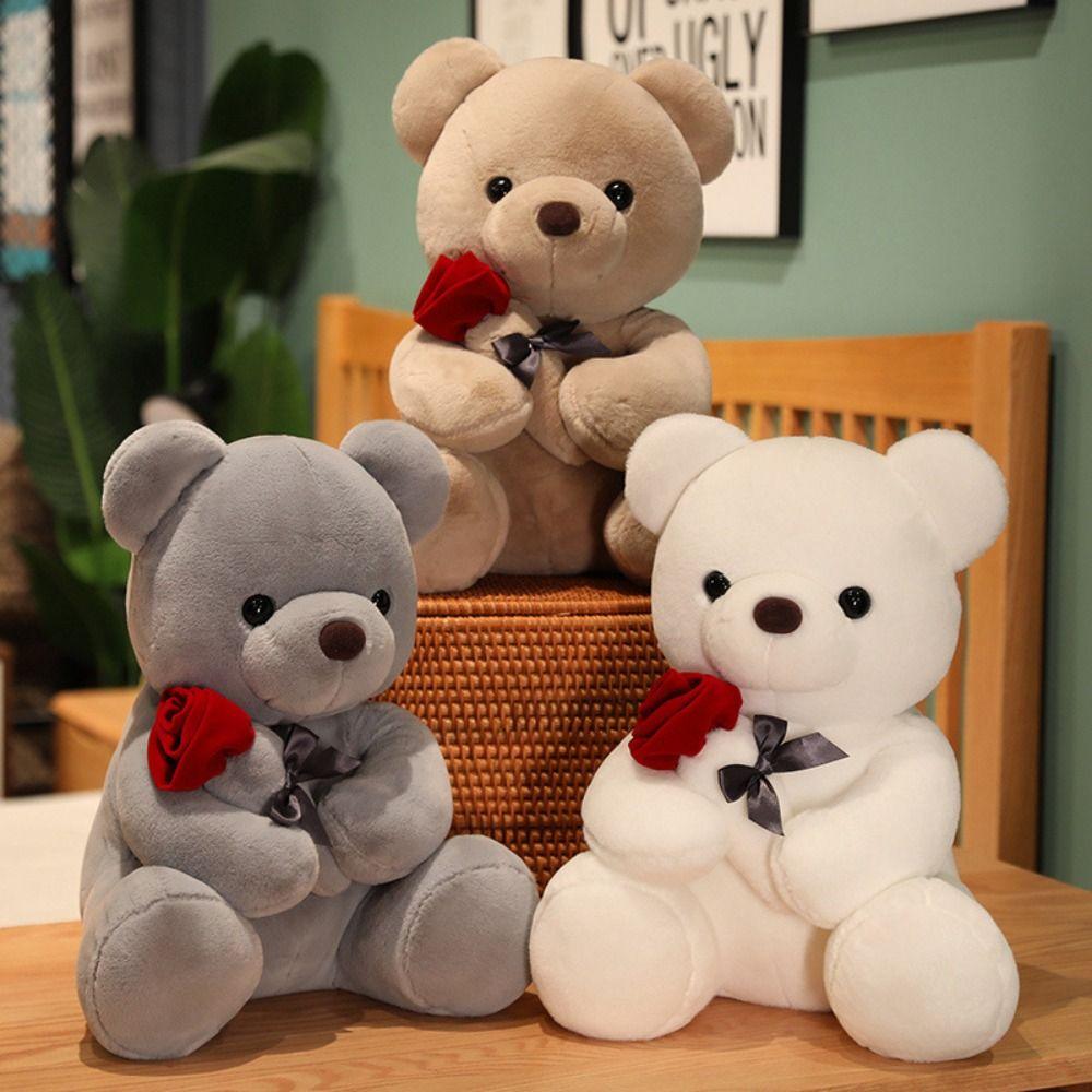 Cartoon Rose Bear Plush Toy Stuffed Animal Bear Plush Toy Hug Bear Plush Doll Romantic Gift білий
Cartoon Rose Bear Plush Toy Stuffed Animal Bear Plush Toy Hug Bear Plush Doll Romantic Gift білий