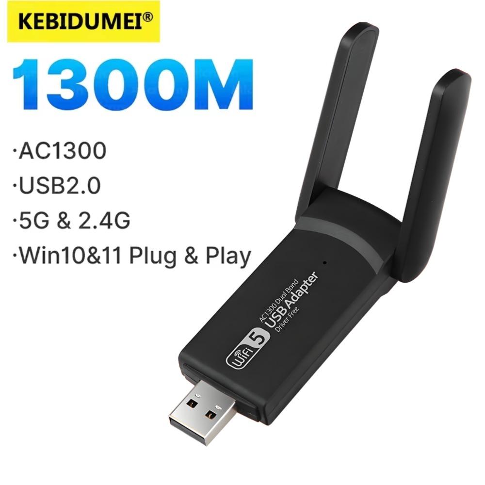 1300Mbps USB WiFi Adapter Dual Band 2.4G/5GHz Network Adapter 802.11AC WiFi Antenna Dongle For PC/Laptop Driver Free Win10/11
1300Mbps USB WiFi Adapter Dual Band 2.4G/5GHz Network Adapter 802.11AC WiFi Antenna Dongle For PC/Laptop Driver Free Win10/11