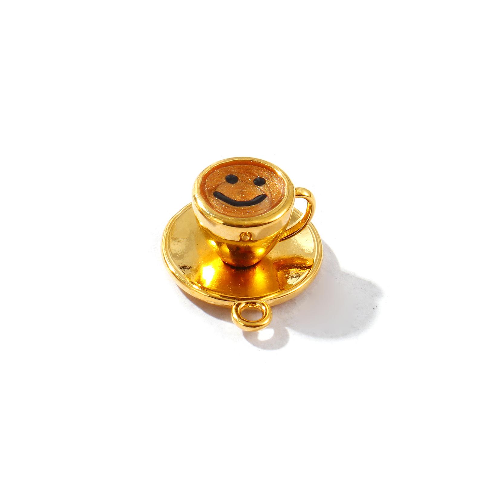 1 Piece 304 Stainless Steel Charms 18K Gold Plated Pearlescent Oil Drip Coffee Cup And Plate Set 3D Pendant DIY Necklace Making
1 Piece 304 Stainless Steel Charms 18K Gold Plated Pearlescent Oil Drip Coffee Cup And Plate Set 3D Pendant DIY Necklace Making