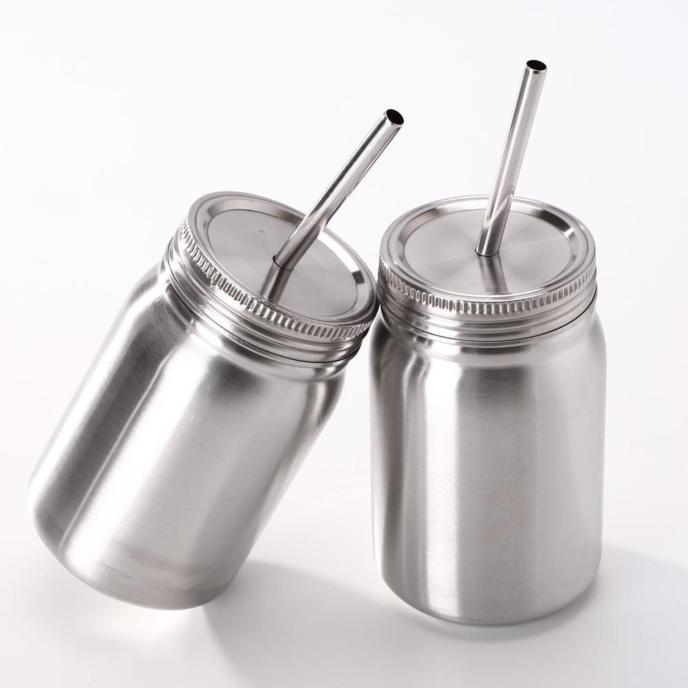 Stainless Steel Mason Jar Bottle with Straw, 500-700ml, Single/Double Wall, Large Capacity Single Wall 700ml
Stainless Steel Mason Jar Bottle with Straw, 500-700ml, Single/Double Wall, Large Capacity Single Wall 700ml