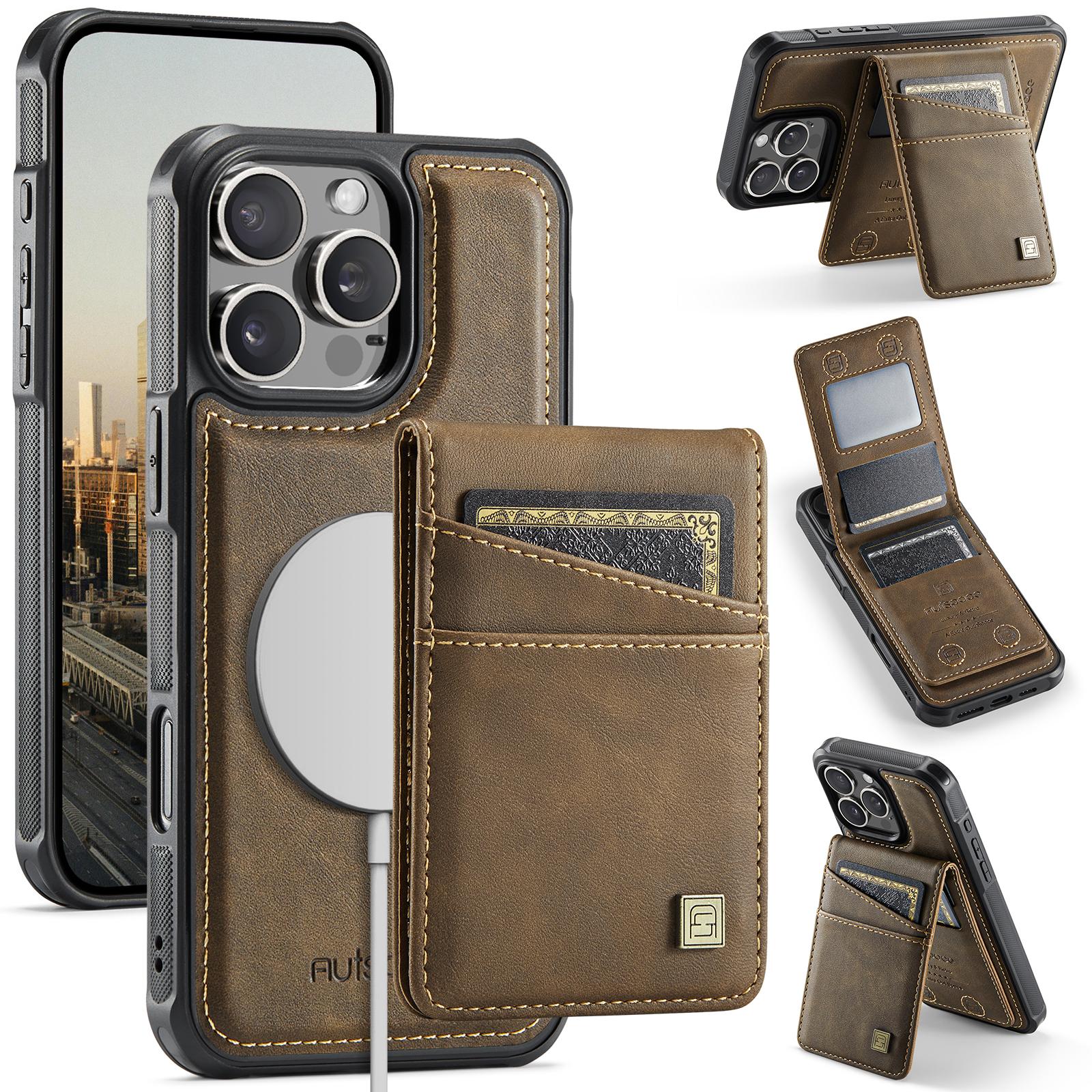 For iPhone 16 Pro Case AUTSPACE A12 Leather Back Cover with Magnetic Detachable Card Bag Kickstand Rose Gold
For iPhone 16 Pro Case AUTSPACE A12 Leather Back Cover with Magnetic Detachable Card Bag Kickstand Rose Gold