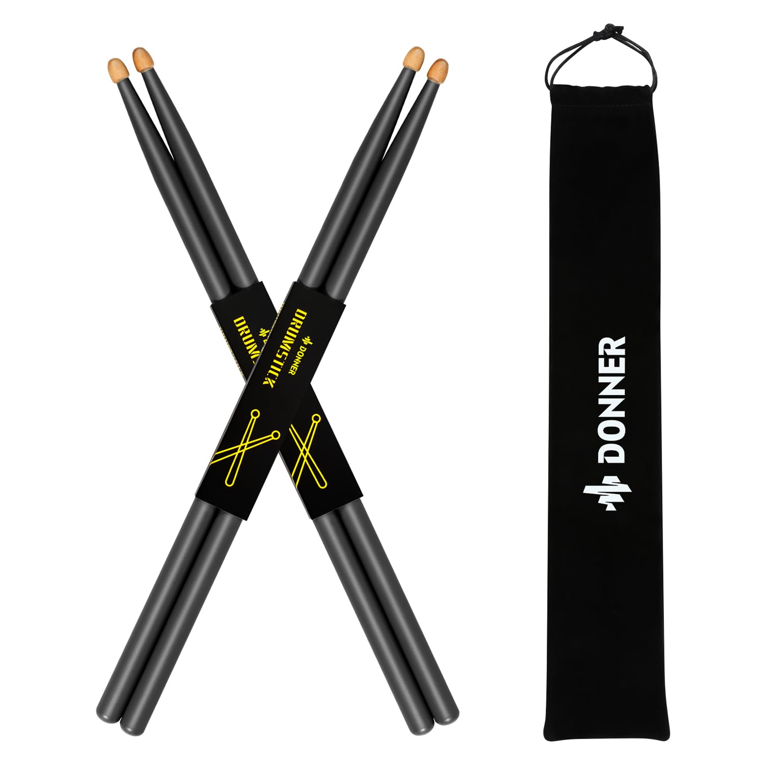 Donner Drumsticks Set of 5A Maple Wood Drum Practice Snare Percussion Sticks with Storage Black 2, Pad, Drum, Case, Christmas, Birthday, Gift, чёрный
Donner Drumsticks Set of 5A Maple Wood Drum Practice Snare Percussion Sticks with Storage Black 2, Pad, Drum, Case, Christmas, Birthday, Gift, чёрный