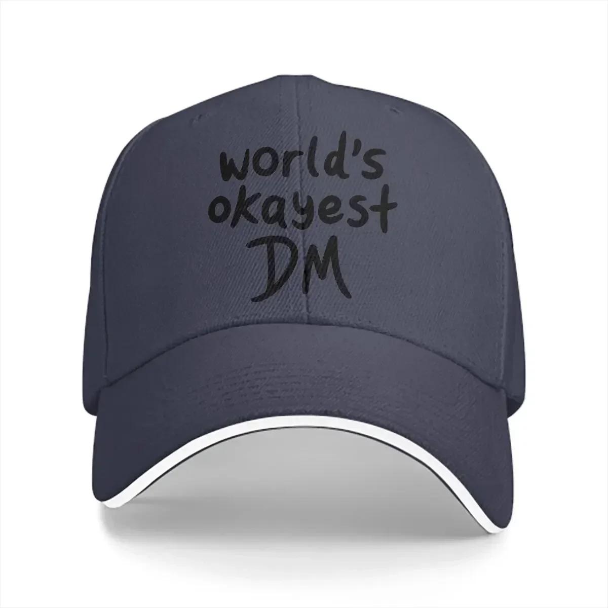 Washed Mens Baseball Cap Worlds Okayest DM Trucker Snapback Caps Dad Hat DnD Game Golf Hats One Size
Washed Mens Baseball Cap Worlds Okayest DM Trucker Snapback Caps Dad Hat DnD Game Golf Hats One Size