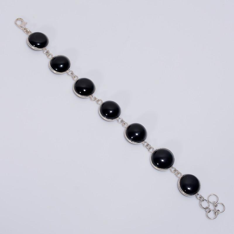 Marvellous Top Grade Qualite 100% Natural Black Onyx Round Shape Ethnic Style Handmade Jewelry 925 Steling Silver Bracelet 7-8 WSJ-5210 7-8
Marvellous Top Grade Qualite 100% Natural Black Onyx Round Shape Ethnic Style Handmade Jewelry 925 Steling Silver Bracelet 7-8 WSJ-5210 7-8
