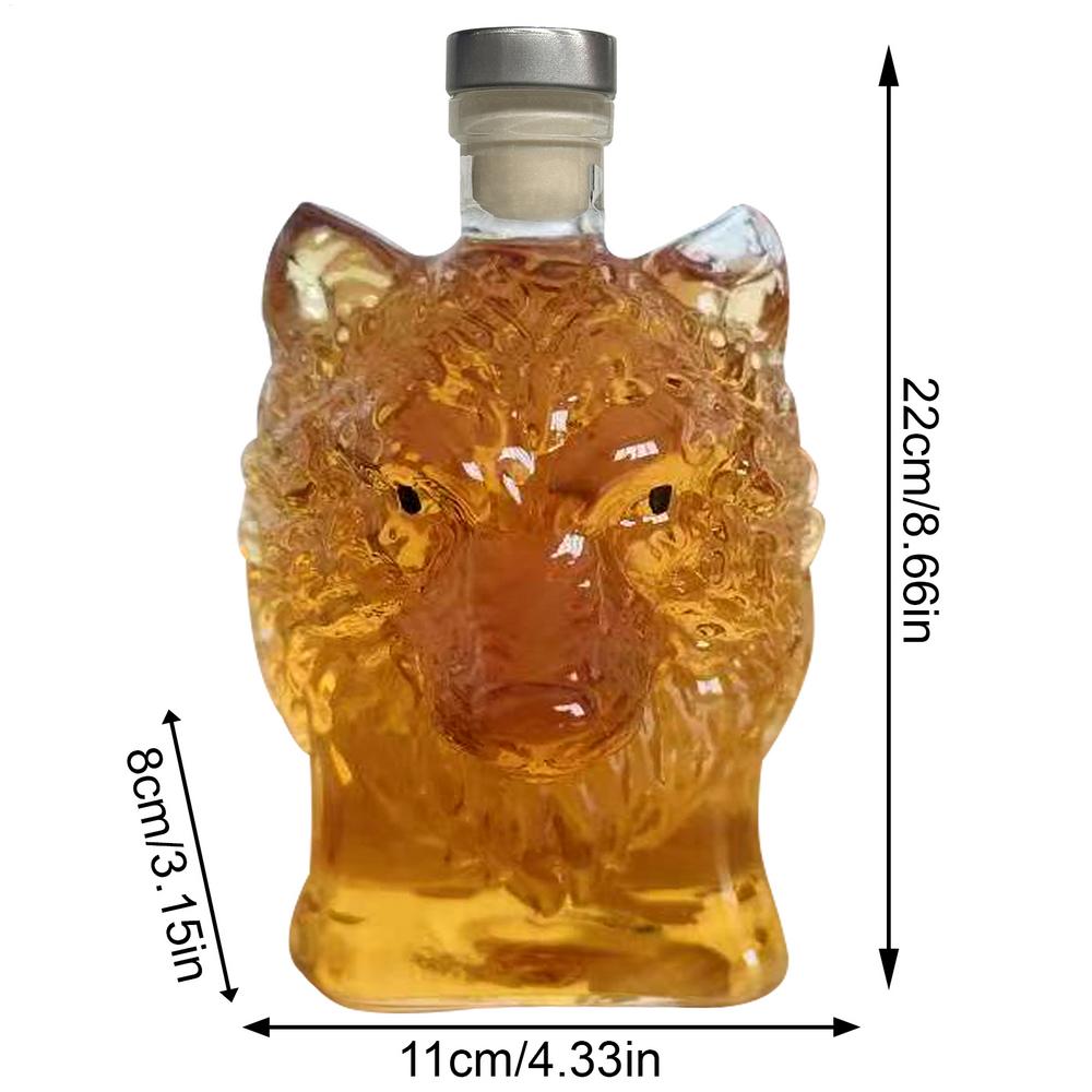 Liquor Decanter 350ml Wolf Head Vodka Decanter Stylish Whiskey Bottle for Spirits Storage Cabinet Bourbon Collection Bartender
Liquor Decanter 350ml Wolf Head Vodka Decanter Stylish Whiskey Bottle for Spirits Storage Cabinet Bourbon Collection Bartender