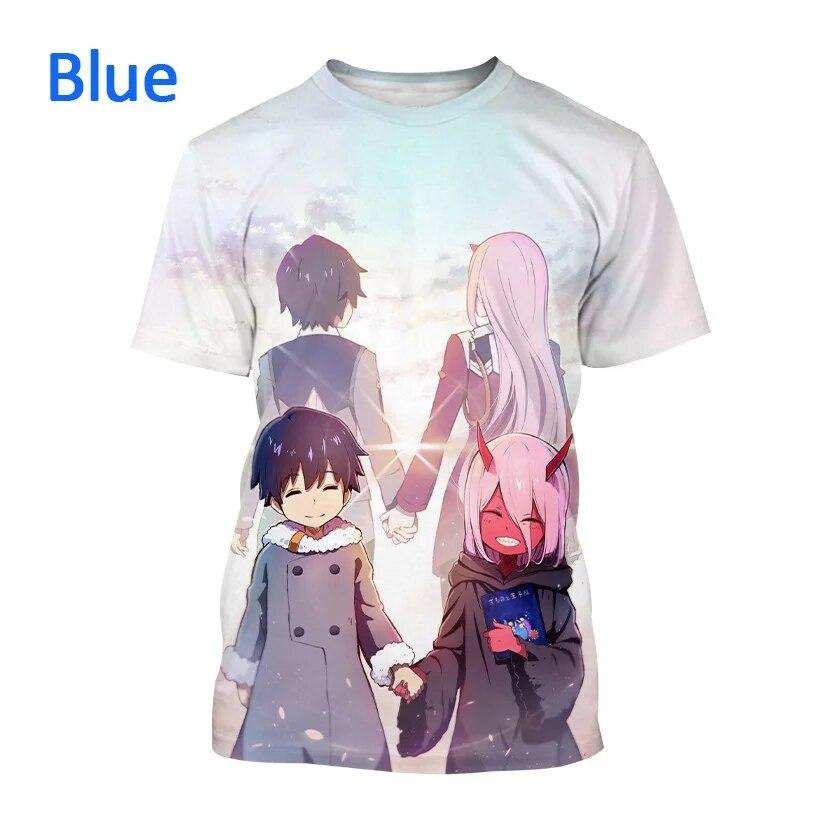 Футболки Kawaii из японского аниме Zero Two Darling in The FRANXX, футболка с 3D принтом, модный сексуальный топ, повседневная футболка с короткими рукавами XXL
Футболки Kawaii из японского аниме Zero Two Darling in The FRANXX, футболка с 3D принтом, модный сексуальный топ, повседневная футболка с короткими рукавами XXL