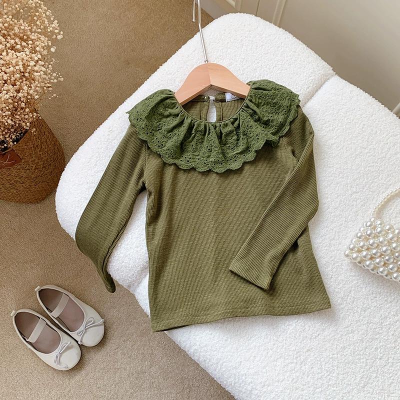 1-12 Years Long Sleeved Shirts Children s Spring Knitted Tops Baby s Lace Base Shirt Korean Girls Ruffle Collar T-shirt 90 зелений
1-12 Years Long Sleeved Shirts Children s Spring Knitted Tops Baby s Lace Base Shirt Korean Girls Ruffle Collar T-shirt 90 зелений