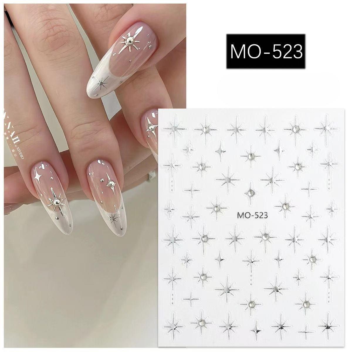 Французская наклейка для нейл-арта, тисненая, трехмерная, новая, в форме звезды, с бриллиантами, золотая и серебряная наклейка для ногтей T277-Crystal Diamond Aura - Silver
Французская наклейка для нейл-арта, тисненая, трехмерная, новая, в форме звезды, с бриллиантами, золотая и серебряная наклейка для ногтей T277-Crystal Diamond Aura - Silver