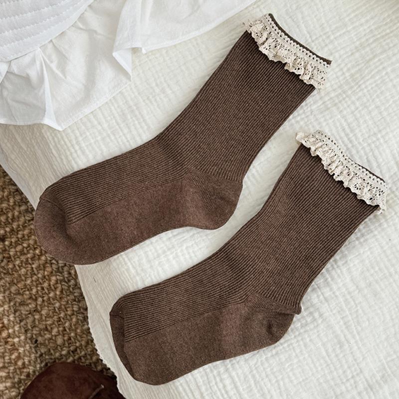 1 пара ретро теплых полосатых стильных носков до середины икры, милые кружевные однотонные носки с оборками, минималистичные, удобные коричневый
1 пара ретро теплых полосатых стильных носков до середины икры, милые кружевные однотонные носки с оборками, минималистичные, удобные коричневый