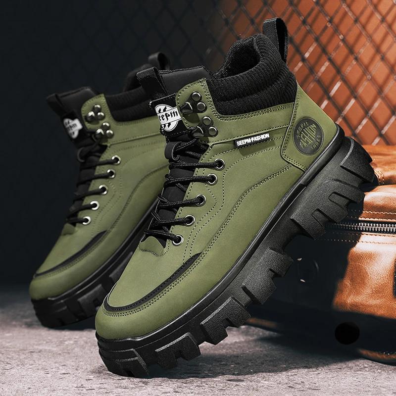 High Top Fashion Work Shoes Casual Luxury Retro Men Leather Sneakers for Mens Tennis Athletic Shoe 2025 New Man Outdoor Footwear 39 зелений
High Top Fashion Work Shoes Casual Luxury Retro Men Leather Sneakers for Mens Tennis Athletic Shoe 2025 New Man Outdoor Footwear 39 зелений