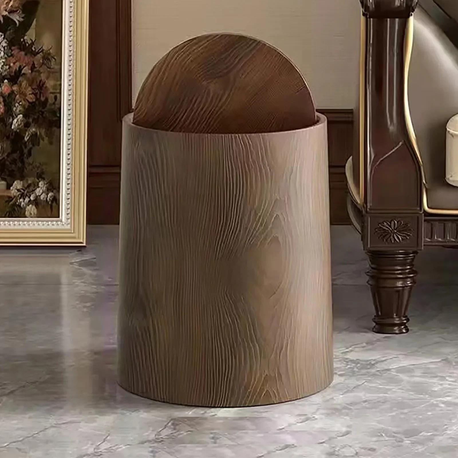 Мусорное ведро для ванной комнаты из орехового коричневого дерева с крышкой и вращающимся минималистским мусорным ведром со съемным тонким отсеком для хранения
Мусорное ведро для ванной комнаты из орехового коричневого дерева с крышкой и вращающимся минималистским мусорным ведром со съемным тонким отсеком для хранения