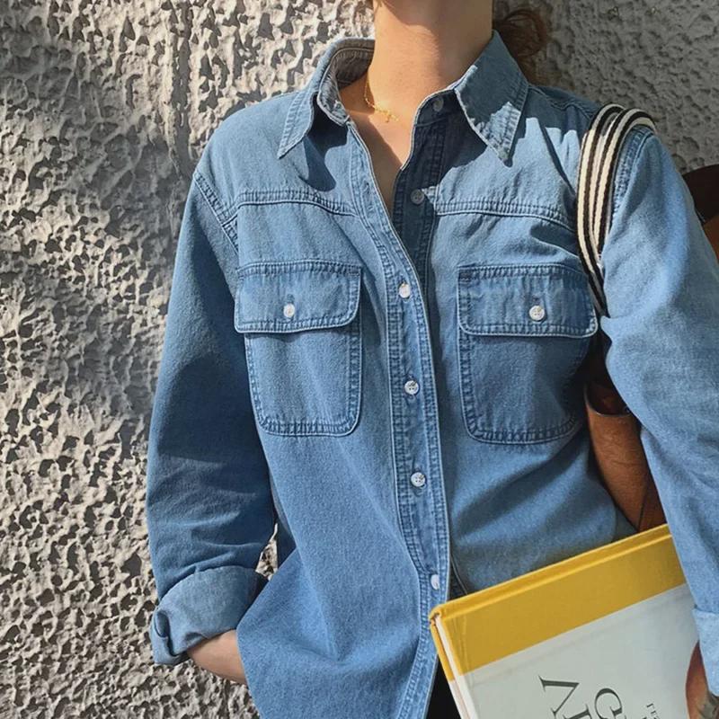 Women s Washed Denim Long-Sleeve Shirt - Spring 2025 Korean Style Slim-Fit Jacket Size S
Women s Washed Denim Long-Sleeve Shirt - Spring 2025 Korean Style Slim-Fit Jacket Size S
