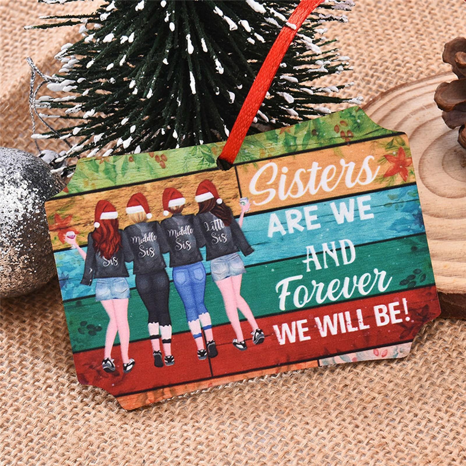 Christmas Decoration Wooden Sign Christmas Tree Pendant Decoration Personalized Sister Ornaments
Christmas Decoration Wooden Sign Christmas Tree Pendant Decoration Personalized Sister Ornaments