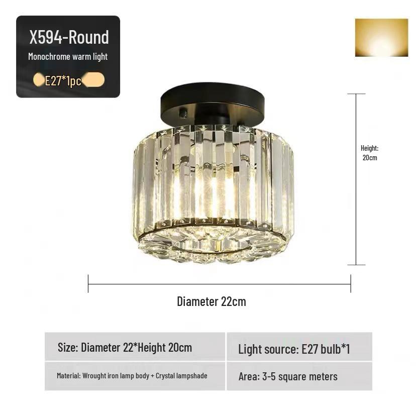 Crystal Luxury Round Ceiling Light for Hallways, Dining Rooms, Balconies, Entrances, and Stairwells No light source
Crystal Luxury Round Ceiling Light for Hallways, Dining Rooms, Balconies, Entrances, and Stairwells No light source