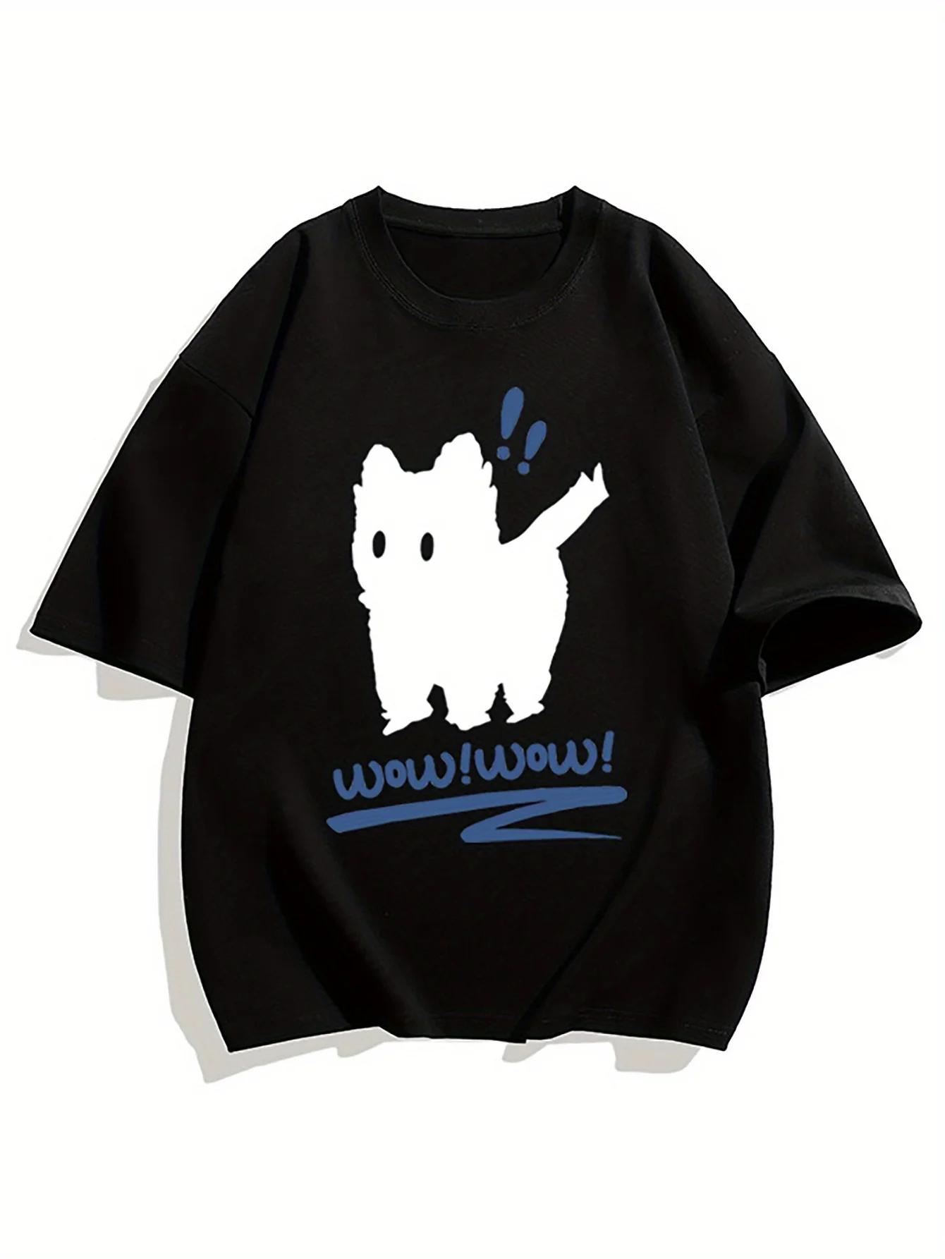 Korean Style Fashion Cute Westie Dog Wow Print TShirt Minimalist Casual All Match Short Sleeve Top for Unisex Women Black S
Korean Style Fashion Cute Westie Dog Wow Print TShirt Minimalist Casual All Match Short Sleeve Top for Unisex Women Black S