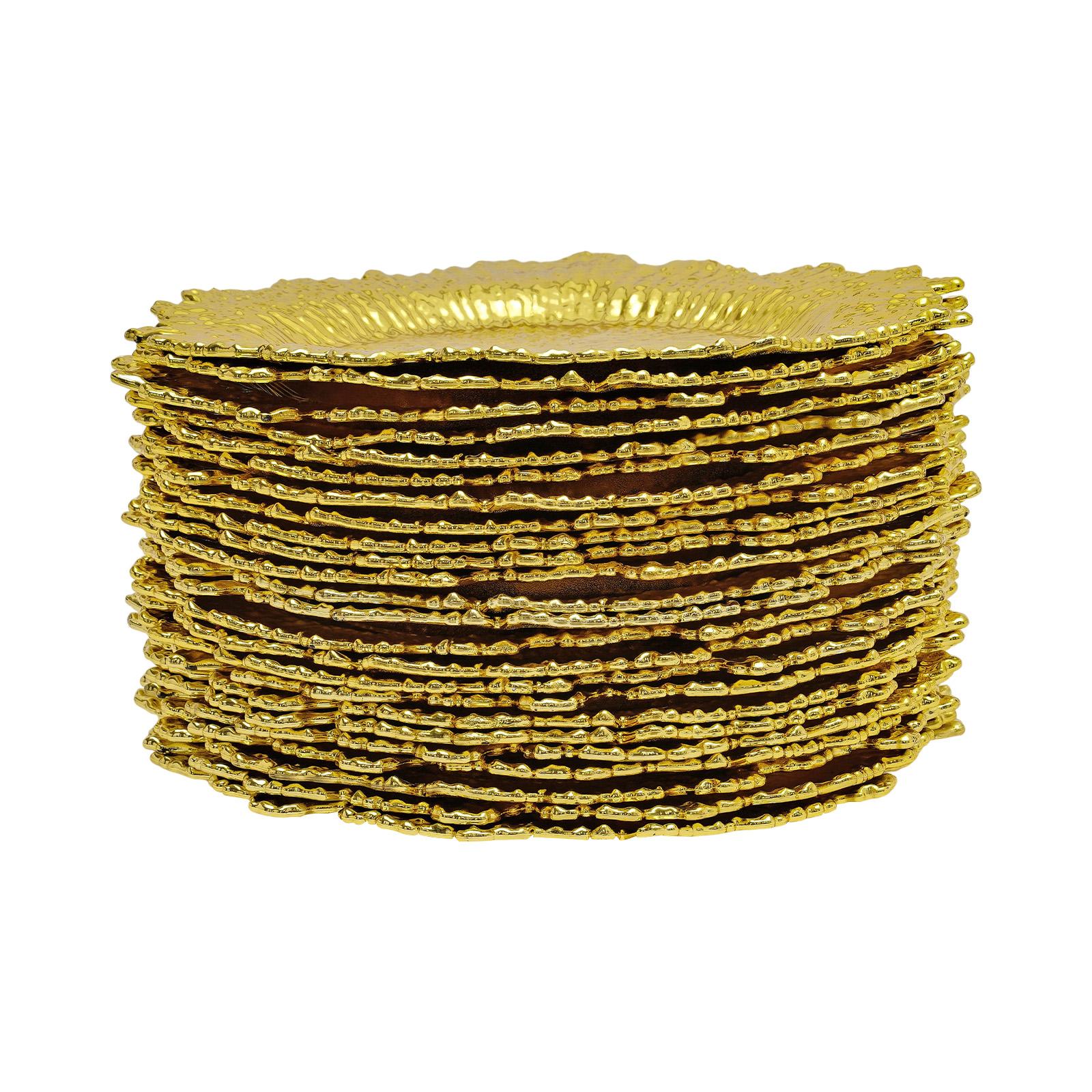 24 Pack Charger Plates, 13 Round Plastic Reef Plate Chargers with Flora Reef Design for Wedding Dinner Party Decoration Golden United States
24 Pack Charger Plates, 13 Round Plastic Reef Plate Chargers with Flora Reef Design for Wedding Dinner Party Decoration Golden United States