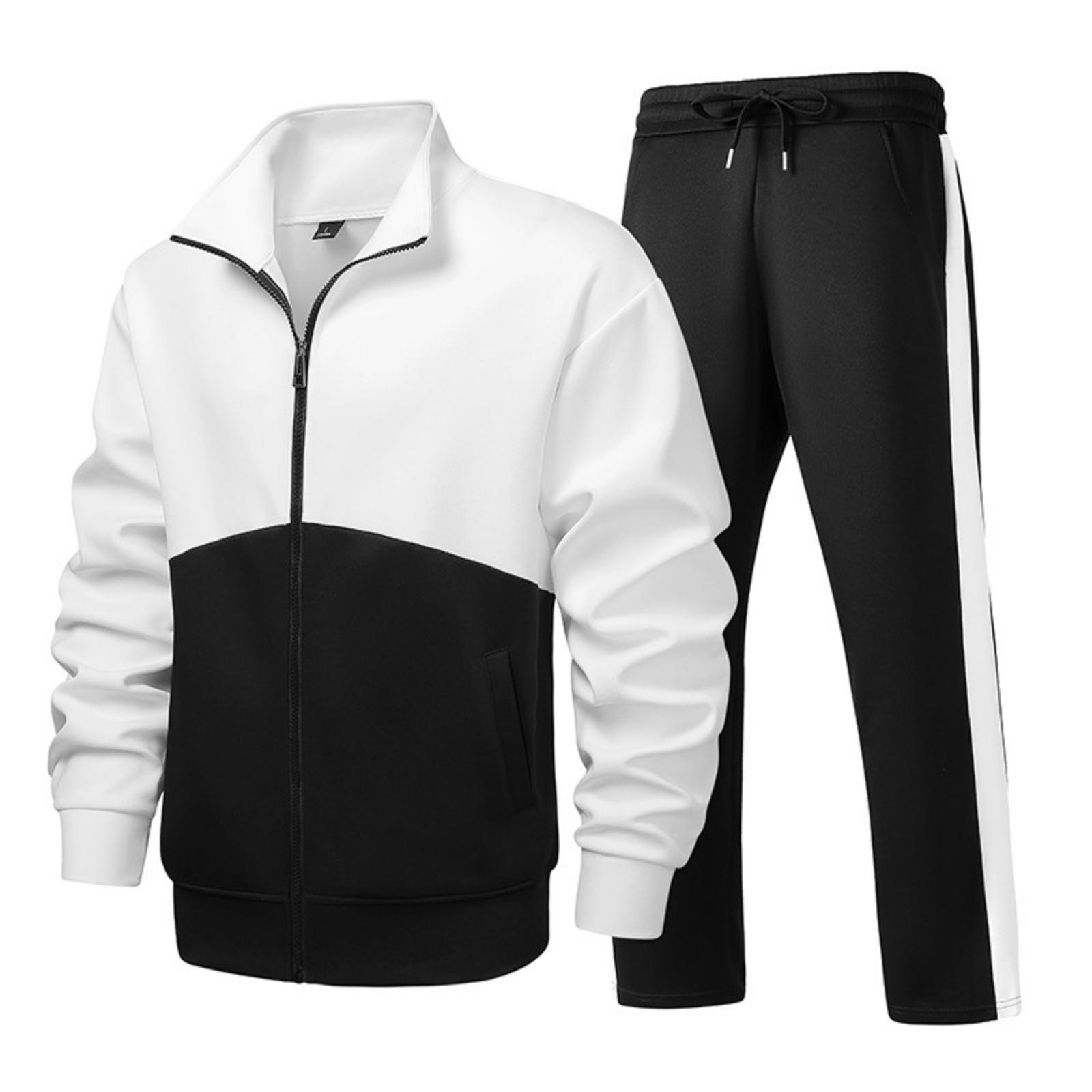 Men s Casual And Fashionable Long-sleeved, Lapel, Color-blocking Zipper Jacket, Long Pants And Sporty Slim-fit Suit XL чорний
Men s Casual And Fashionable Long-sleeved, Lapel, Color-blocking Zipper Jacket, Long Pants And Sporty Slim-fit Suit XL чорний