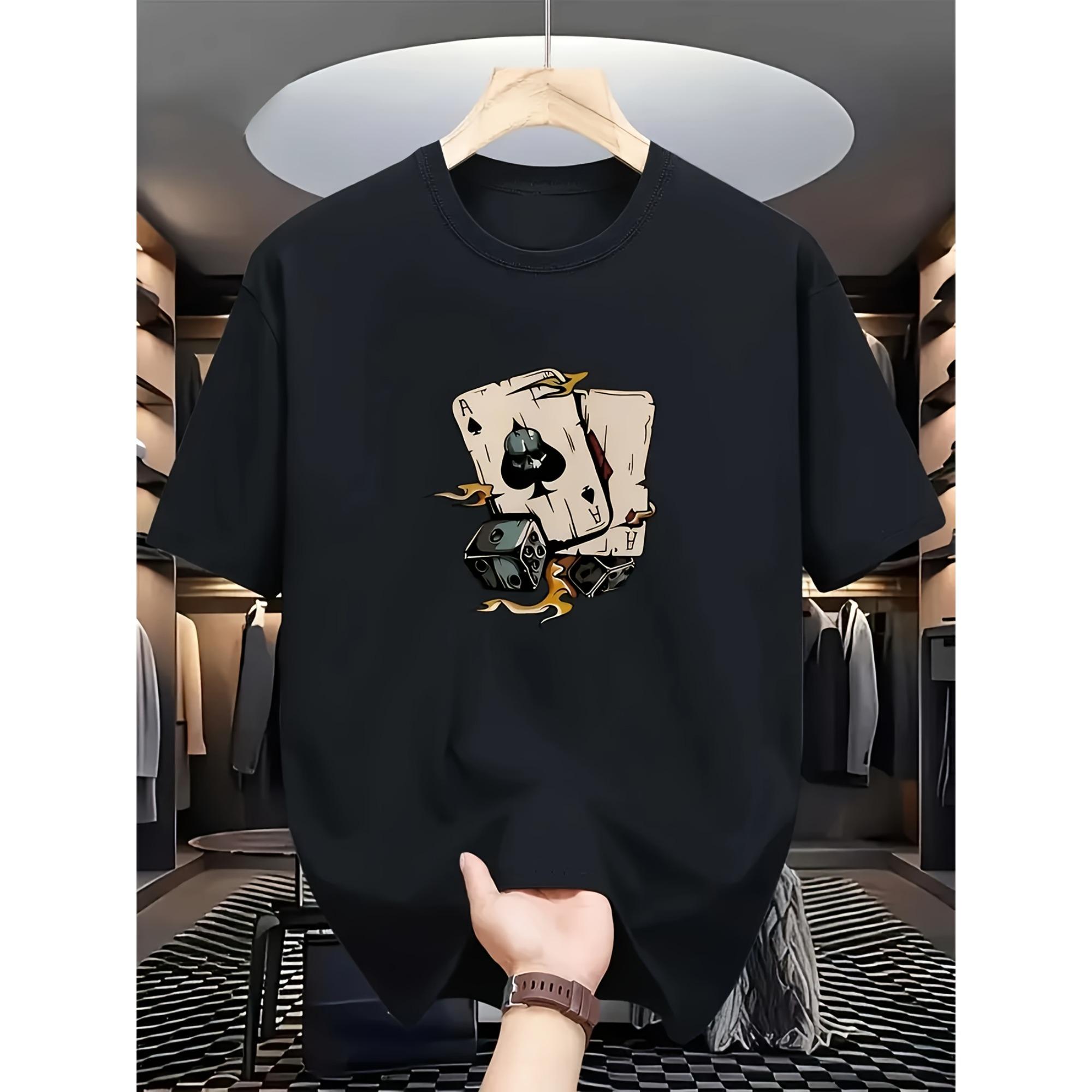 Men s Fashion Printed T-Shirt with Perfect Combination of Poker Cards and Dice Design 4XL
Men s Fashion Printed T-Shirt with Perfect Combination of Poker Cards and Dice Design 4XL